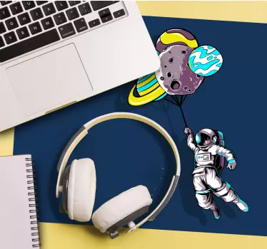 Anime mousepad astronaut with balloons - TenStickers