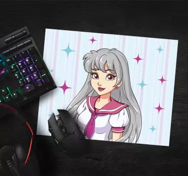 Anime mousepad featuring anime character artwork - TenStickers