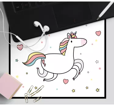 Anime mousepad whimsical unicorn adventure - TenStickers