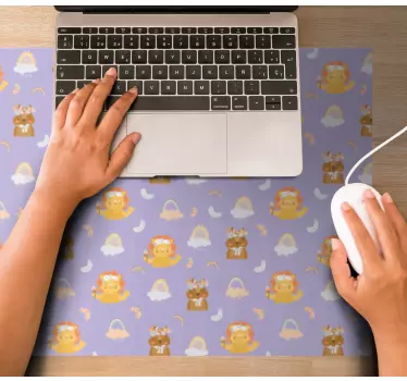 Anime mousepad with adorable animal characters - TenStickers