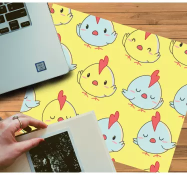 Anime mousepad with adorable chick characters - TenStickers