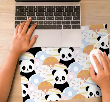 Anime mousepad with adorable panda design - TenStickers
