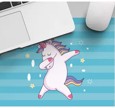 Anime mouse pad with dancing unicorn design - TenStickers