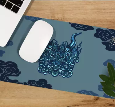 Anime mouse pad with dragon motif illustration - TenStickers