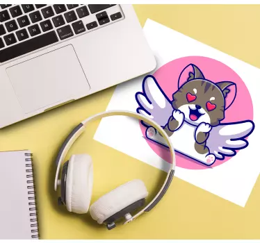 Cute Flying Cat anime mouse pad - TenStickers