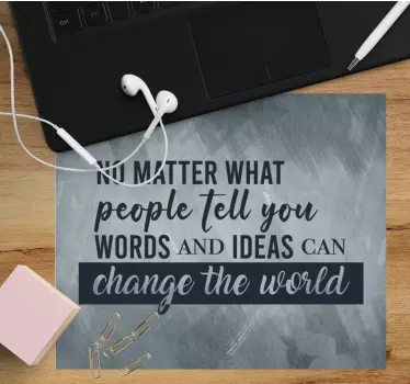 Dead Poets Society Quote mousepad with quotes - TenStickers
