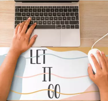 Mouse pad quotes abstract let it go - TenStickers