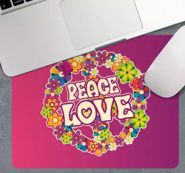 Mouse pad quotes colorful floral harmony - TenStickers