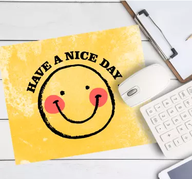 Mouse pad quotes happy smiley face quotes - TenStickers