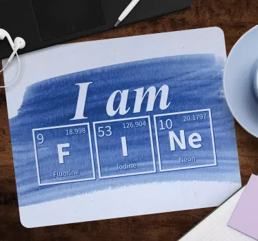 Mouse pad quotes inspired by the periodic table - TenStickers