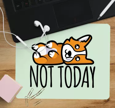 Mouse pad quotes playful fox wisdom - TenStickers
