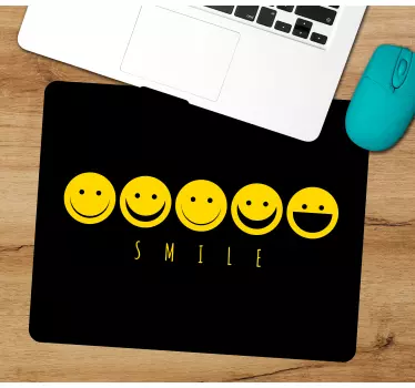 Mouse pad quotes smile emoji set - TenStickers
