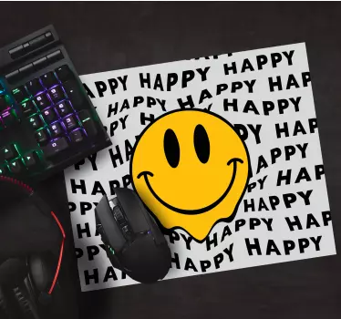 Mouse pad quotes smiley face emblem - TenStickers