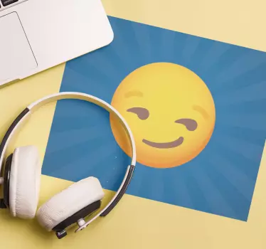 Mouse pad quotes smiling emoji expression - TenStickers