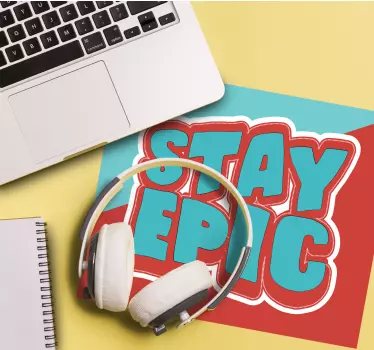 Mouse pad quotes stay awesome quotes - TenStickers