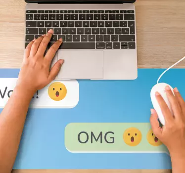 Mouse pad quotes surprised expression messages - TenStickers
