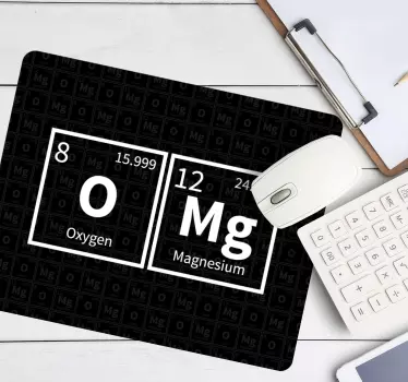 Mouse pad quotes with chemical elements design - TenStickers