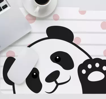 Panda waving paw anime mouse pad - TenStickers