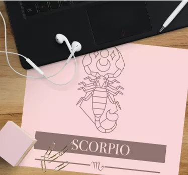 Scorpio Symbolic Figure mouse pad quotes - TenStickers