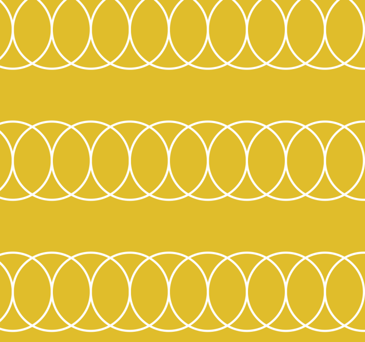 Yellow circles pattern kitchen blind - TenStickers