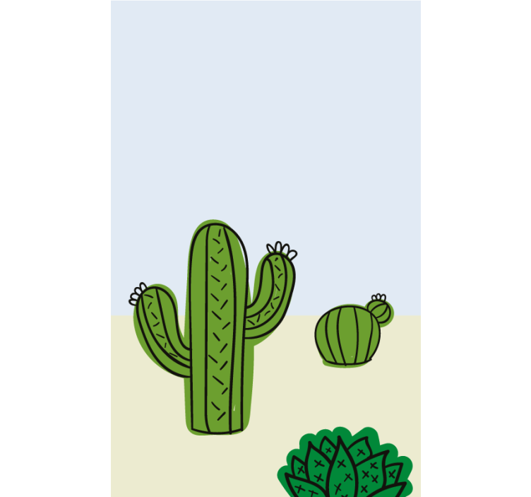 Cactus plant kitchen blind - TenStickers