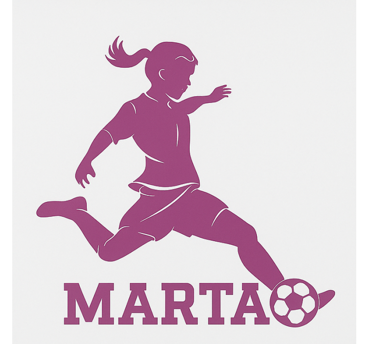 Girl football player blind children - TenStickers