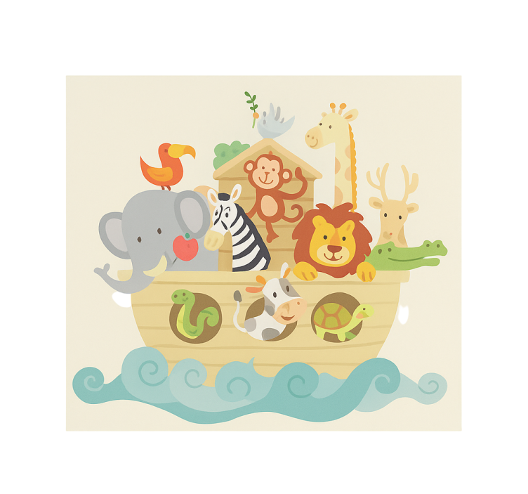 Noah's ark with name blind children - TenStickers