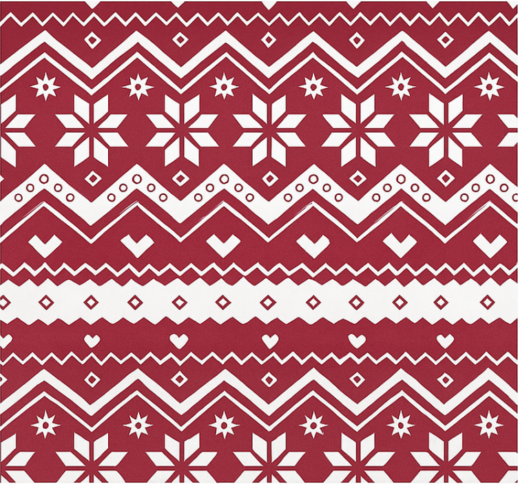 Red and white Christmas living room blind - TenStickers