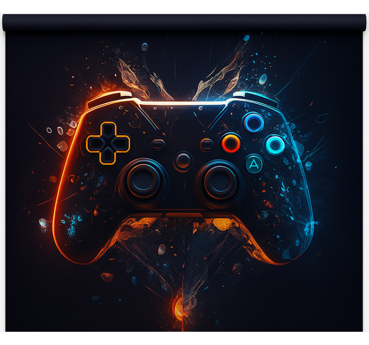 Fire and ice controller gamer roller blind - TenStickers