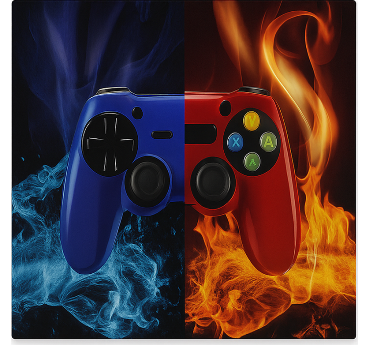 Fire and ice console  gamer roller blind - TenStickers