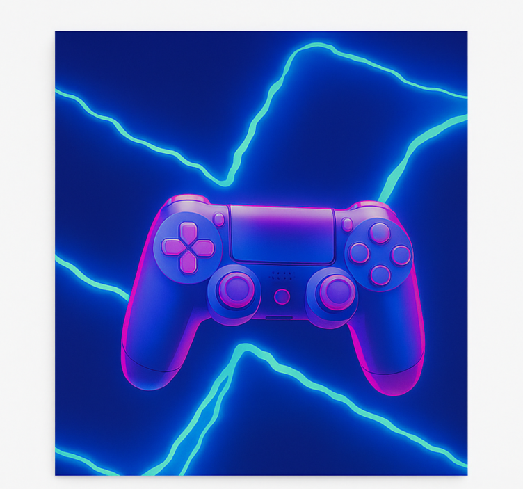 3D Neon X controller gamer roller blind - TenStickers