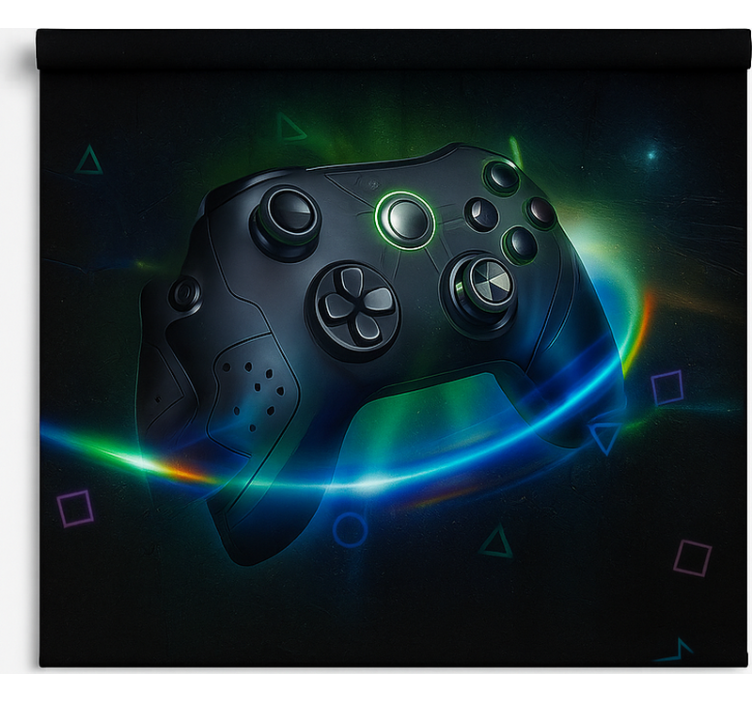 Neon futuristic gaming controller  gamer roller blind - TenStickers