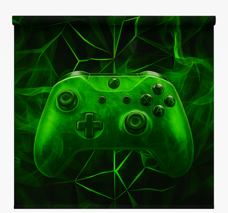 Neon green mist controller  gamer roller blind - TenStickers