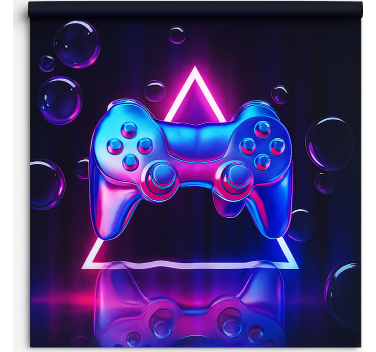 Chrome neon bubble controller gamer roller blind - TenStickers