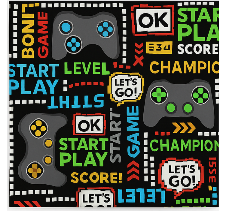 Level up play gamer roller blind - TenStickers