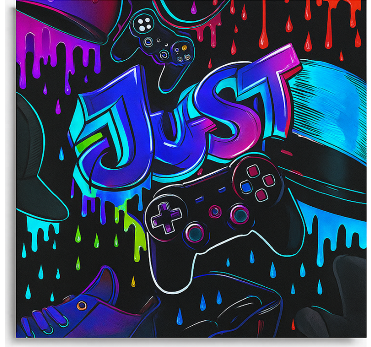 3D Just Game controller gamer roller blind - TenStickers