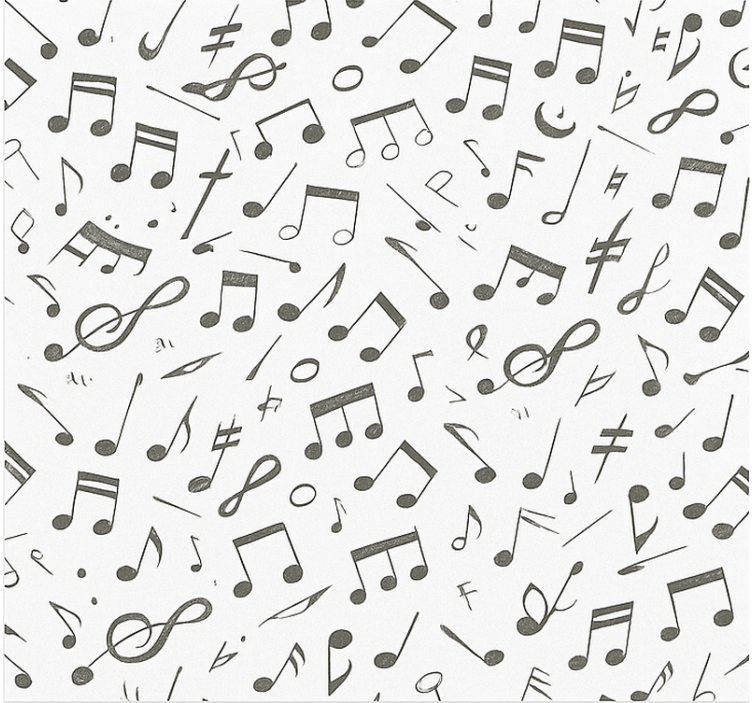 Music notes pattern blind teens - TenStickers