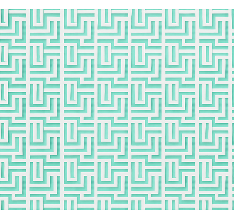 Blue geometric squares effect  dining room blind - TenStickers