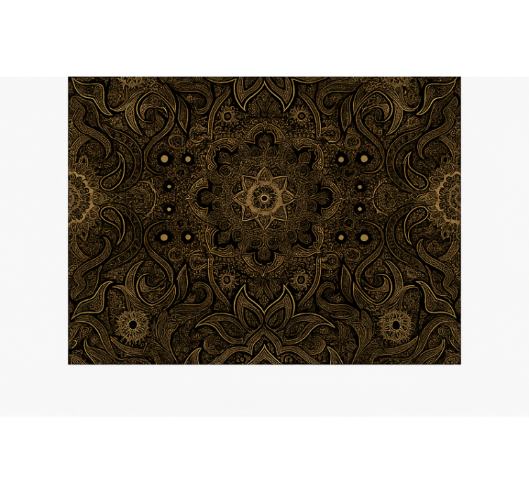 Black and gold mandala  dining room roller blind - TenStickers