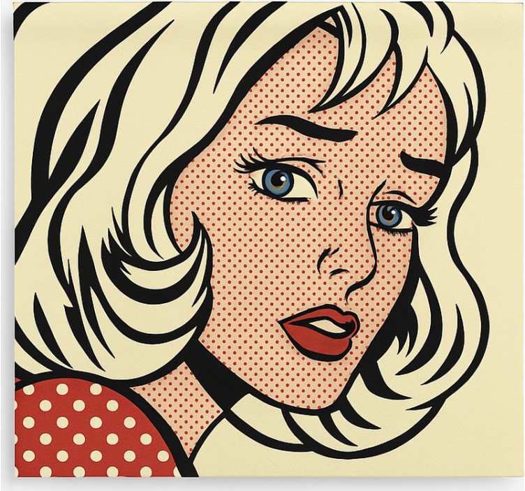 Blind teens pop art girl - TenStickers