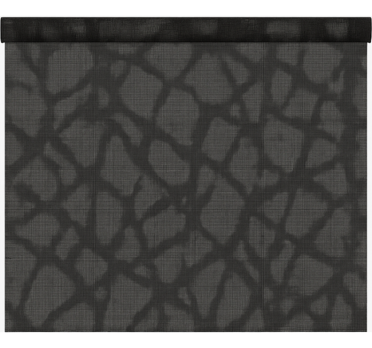 See through black grey roller blind office - TenStickers