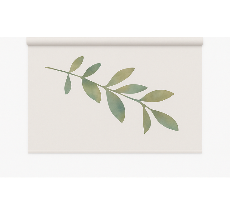 Big leaf roller blind office - TenStickers