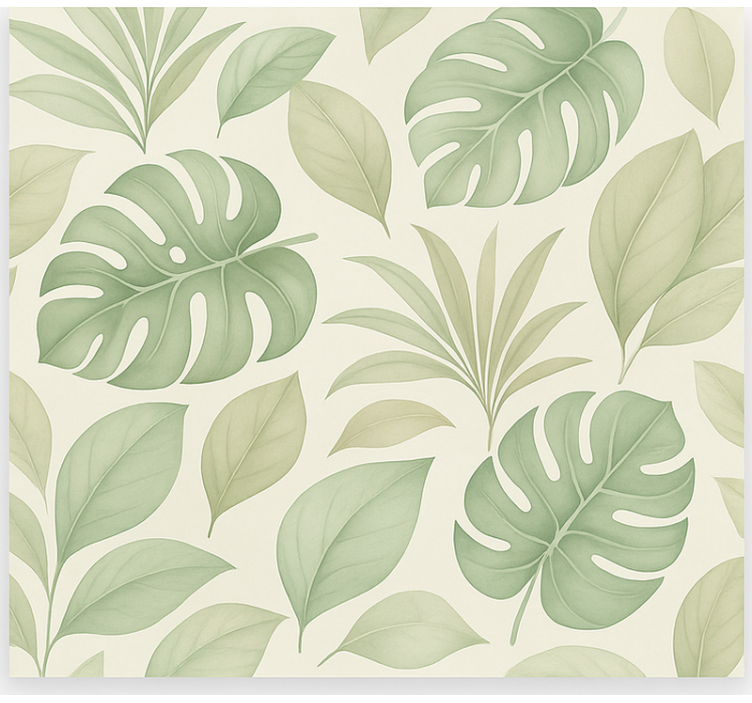 Scandinavian blind earthy tropical palm leaves - TenStickers