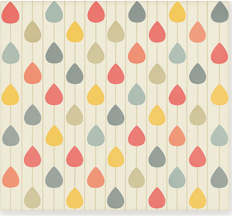 Colourful cascading raindrops scandinavian blind - TenStickers