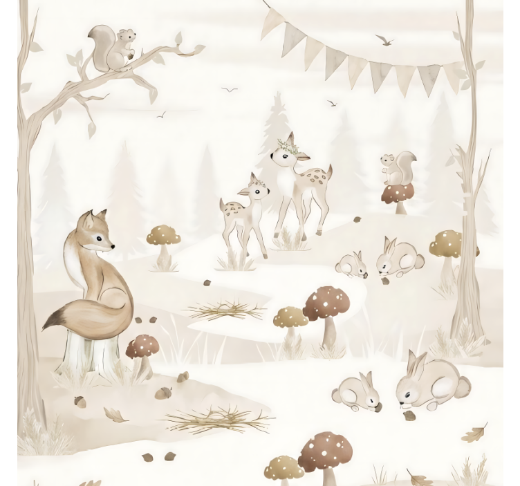Tree blind for enchanted forest nursery - TenStickers