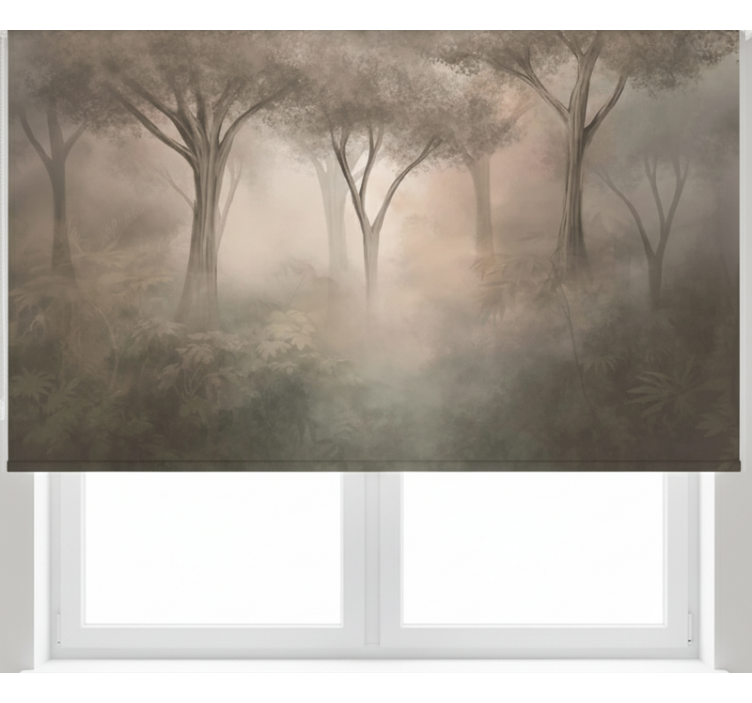 Tree blind in misty sepia woods - TenStickers