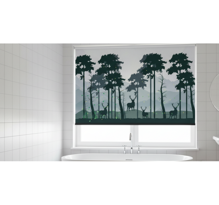 Tree blind silhouette forest scandinavian - TenStickers