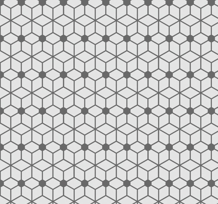 Bathroom blind with hexagonal tile design - TenStickers