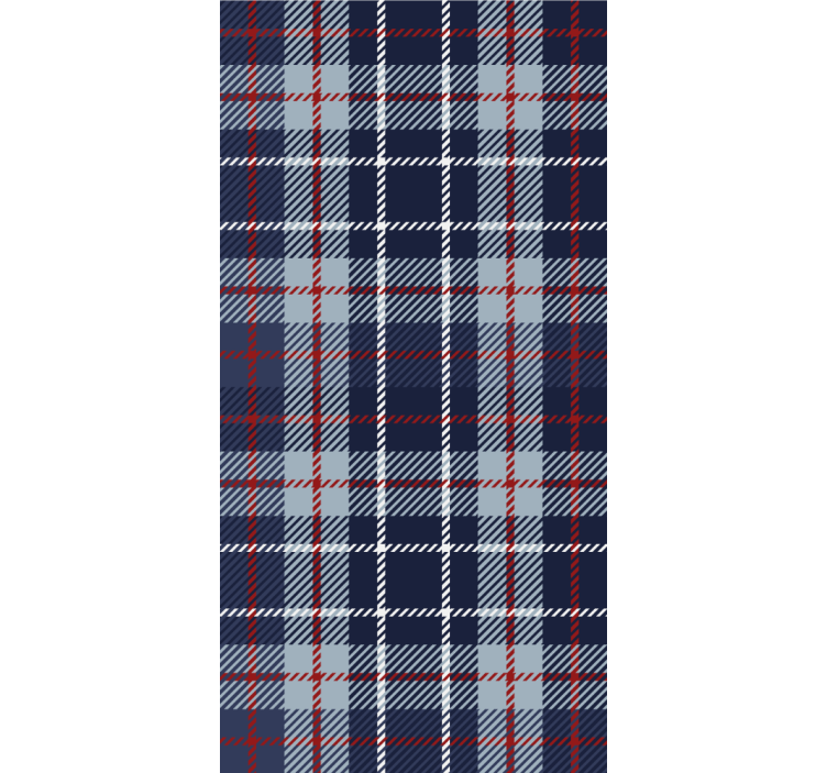 Home office blind in blue and red tartan - TenStickers