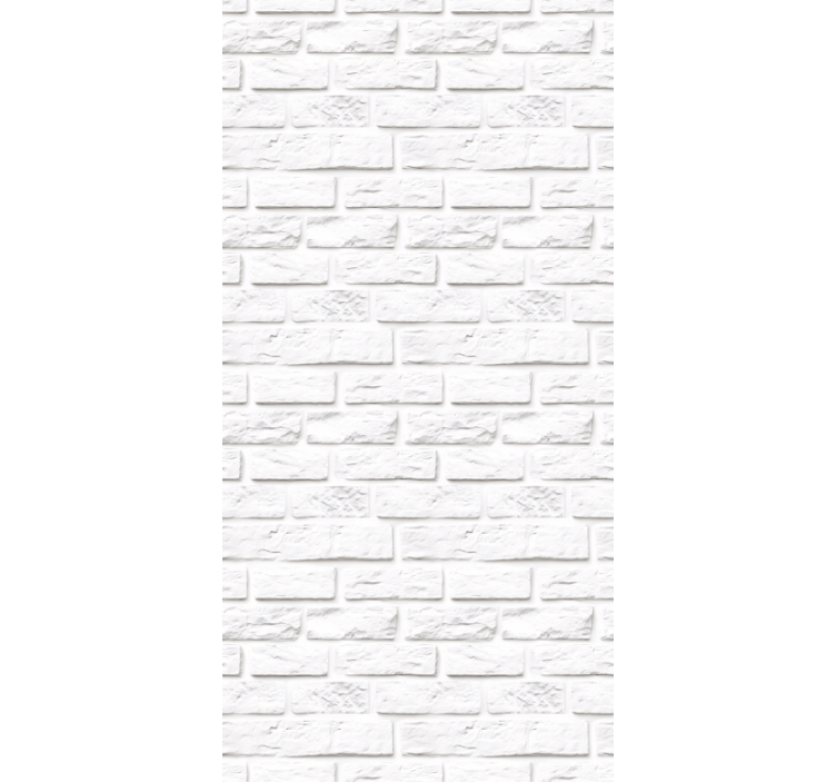 Kitchen roller blind white stone bricks - TenStickers